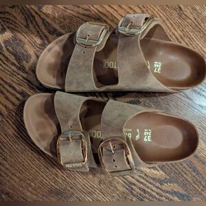 Birkenstock Arizona Sandal with Gold Buckle